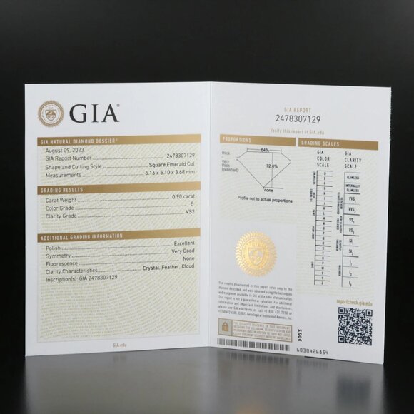 Platinum 1.80 CTW Diamond Stud Earrings with GIA Reports - Picture 7 of 8